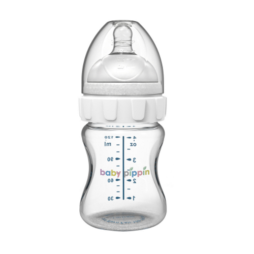 Anti-Colic Baby Glass Bottle 120ml for 3-5 months old