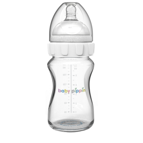 Anti-Colic Baby Glass Bottle 180ml for 5-7 months old